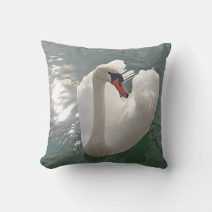 Dekokissen romantischer weisser Schwan Throw Pillow