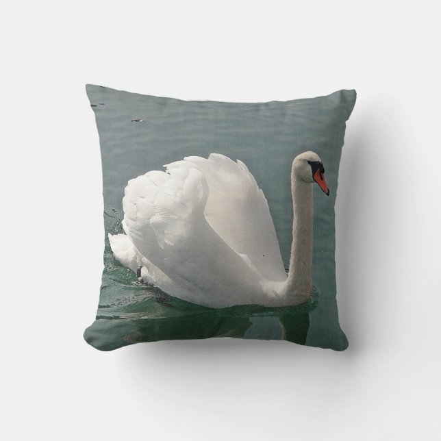 Dekokissen white swan throw pillow (Front)