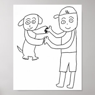 Dekopin And Otani-san Joining Hands  Poster