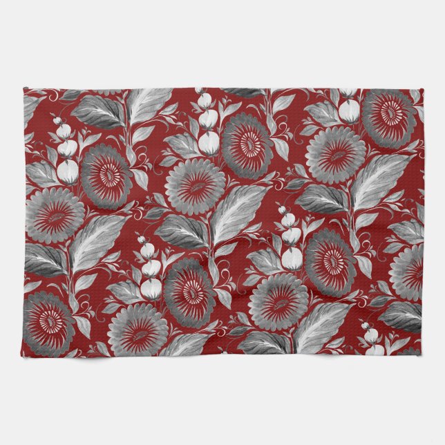 Dekorative Blumen Kitchen Towel (Horizontal)