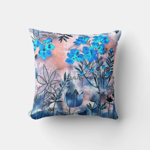 Dekorative Blumen Throw Pillow