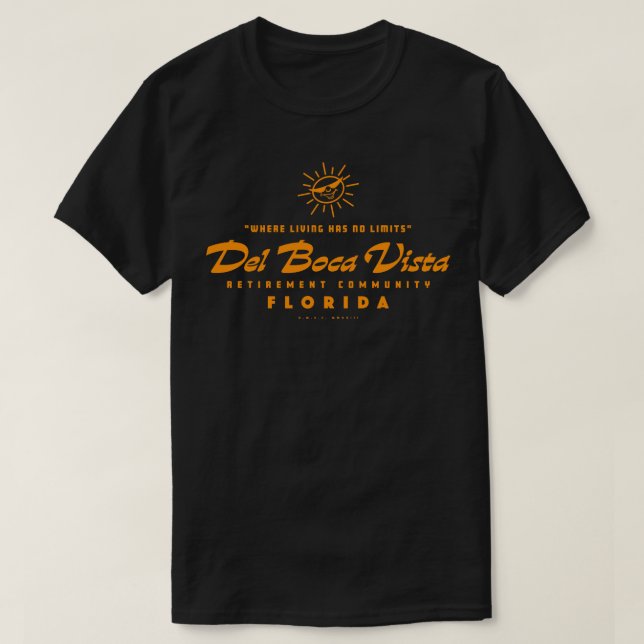 Del Boca Vista Orange T-Shirt (Design Front)