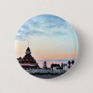 Del Coronado Sunset 2 Inch Round Button