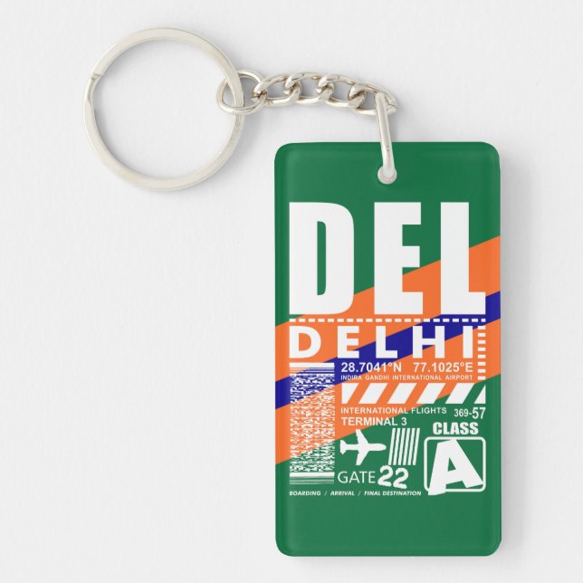 DEL Delhi Airport Keychain (Front)