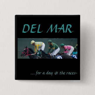 Del Mar, 2 Inch Square Button
