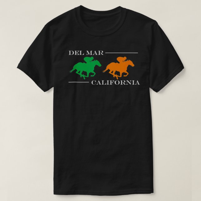 Del Mar California Horse Racing  T-Shirt (Design Front)