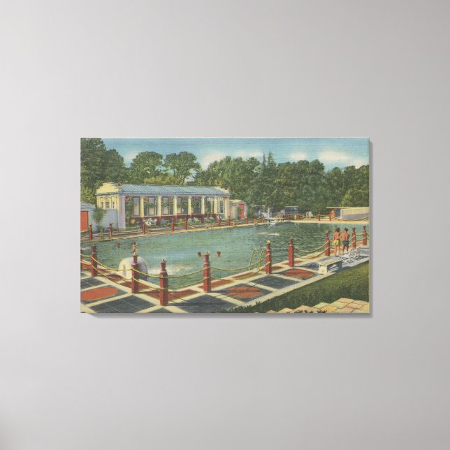 Del Monte, CA - The Roman Plunge at Hotel Canvas Print (Front)