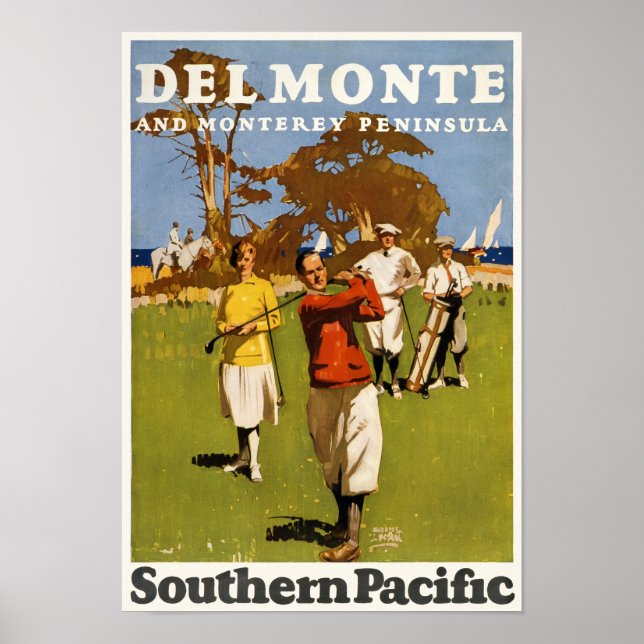 Del Monte et Monterey Peninsula Poster vintage 19 (Devant)