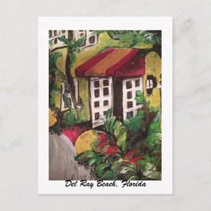 Del Ray Beach, Florida Hotel Painting Postcard