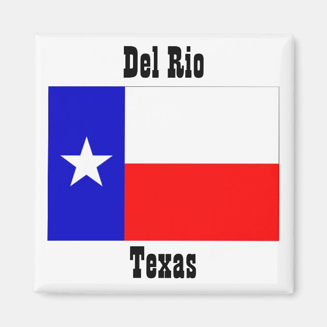 Del Rio texas flag magnets souvenirs (Front)