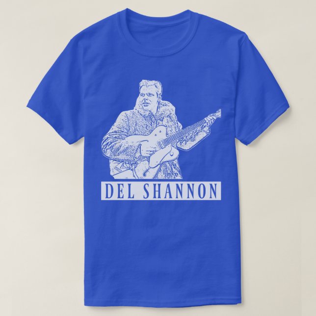 Del Shannon white retro T-Shirt (Design Front)