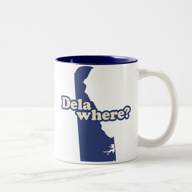 Dela-where? Two-Tone Coffee Mug (Right)