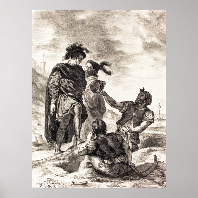 Delacroix - Hamlet And Horatio Before The Gravedi… Poster (Front)