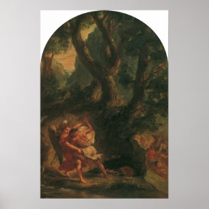 Delacroix - Jacob Wrestles With The Angel Poster