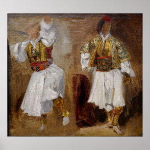 Delacroix - Study Of Costumes Poster
