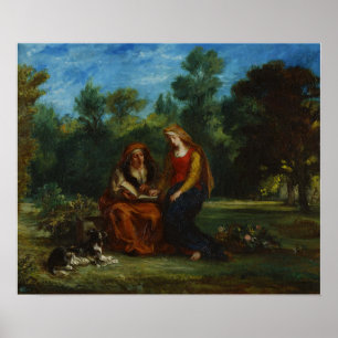 Delacroix - The Education Of The Virgin Poster