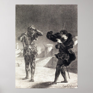 Delacroix - The Ghost On The Terrace (Act I Scene… Poster