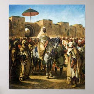 Delacroix - The Sultan Of Morocco Poster