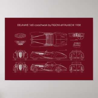 Delahaye 165 Figoni and Falaschi Poster