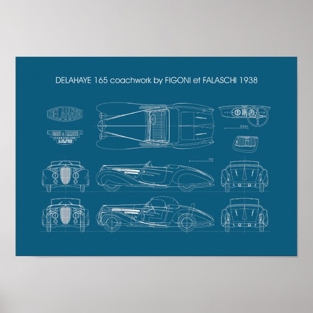 Delahaye 165 Figoni et Falaschi Poster (Front)