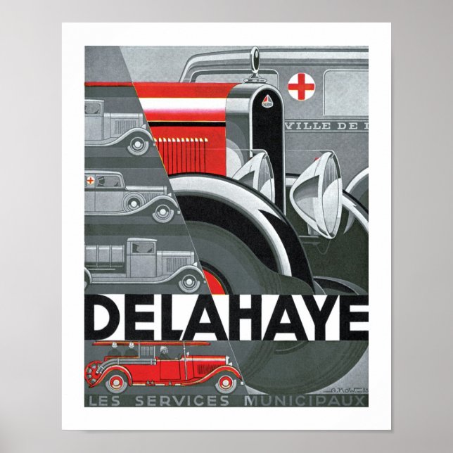 Delahaye Art Déco Automobile Ad (Devant)