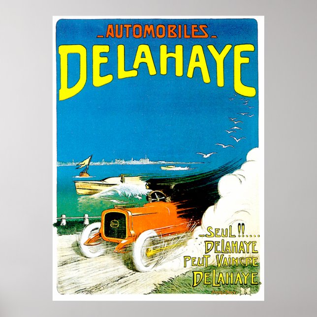 Delahaye car advertisement. poster (Front)
