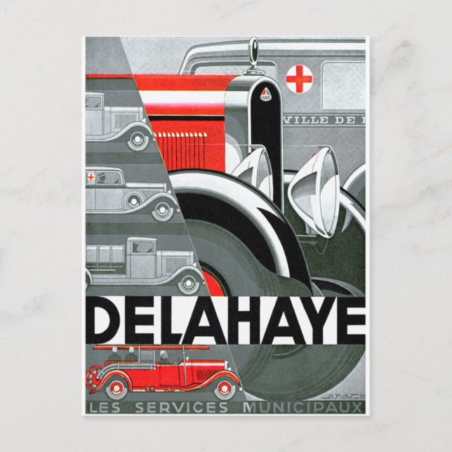 Delahaye ~ Vintage Automobile Advertisement Postcard (Front)