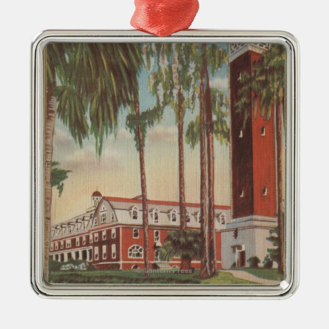 Deland, Florida - View of Stetson University Metal Ornament (Front)