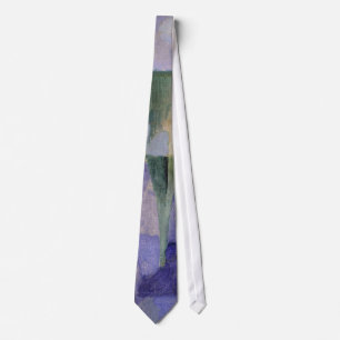 Delaunay Claasic Abstract Art Painting Blue Green Tie