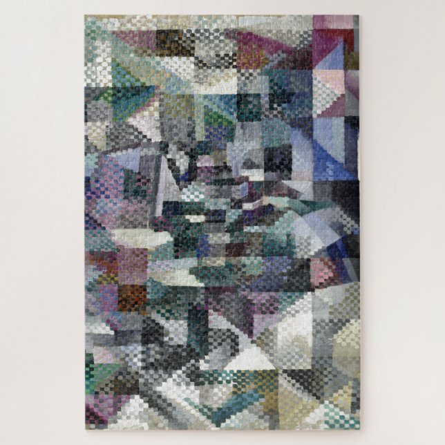 Delaunay Claasical Abstract Art Painting Window 3 Jigsaw Puzzle (Vertical)