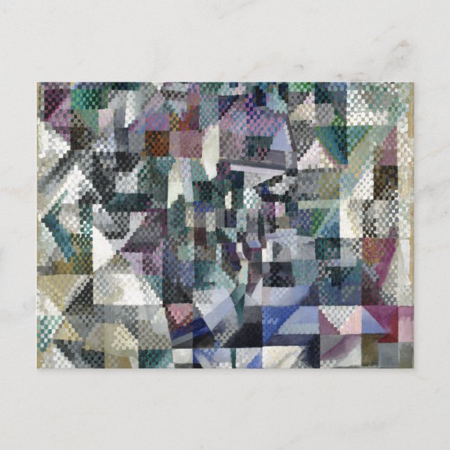 Delaunay Claasical Abstract Art Painting Window 3 Postcard (Front)