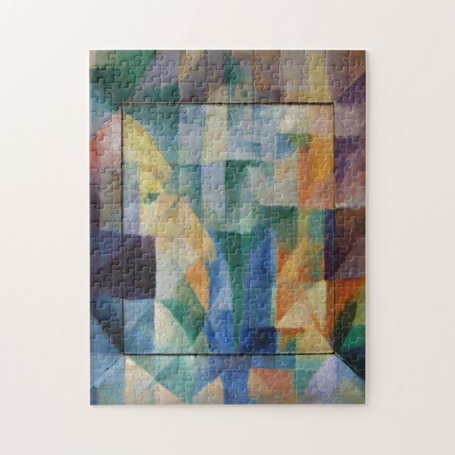 Delaunay Claasical Abstract Art Painting Windows Jigsaw Puzzle (Vertical)