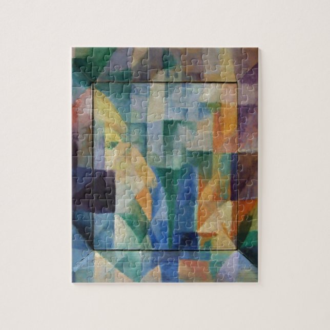 Delaunay Claasical Abstract Art Painting Windows Jigsaw Puzzle (Vertical)