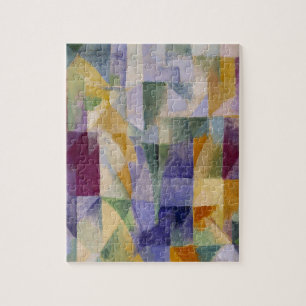 Delaunay Claasical Abstract Art Painting Windows Jigsaw Puzzle