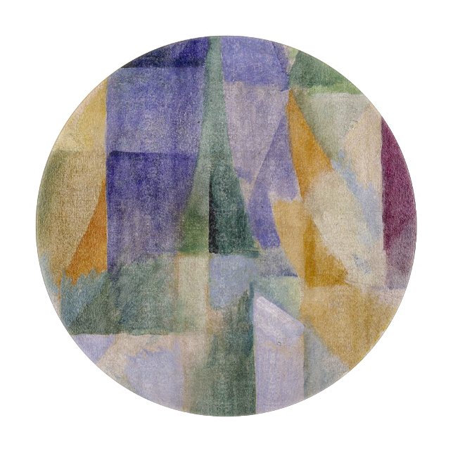 Delaunay Classical Abstract Art Painting Windows Cutting Board (Front)