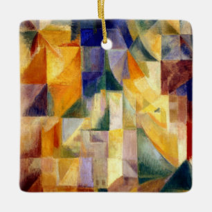 Delaunay - Simultaneous Windows Ceramic Ornament