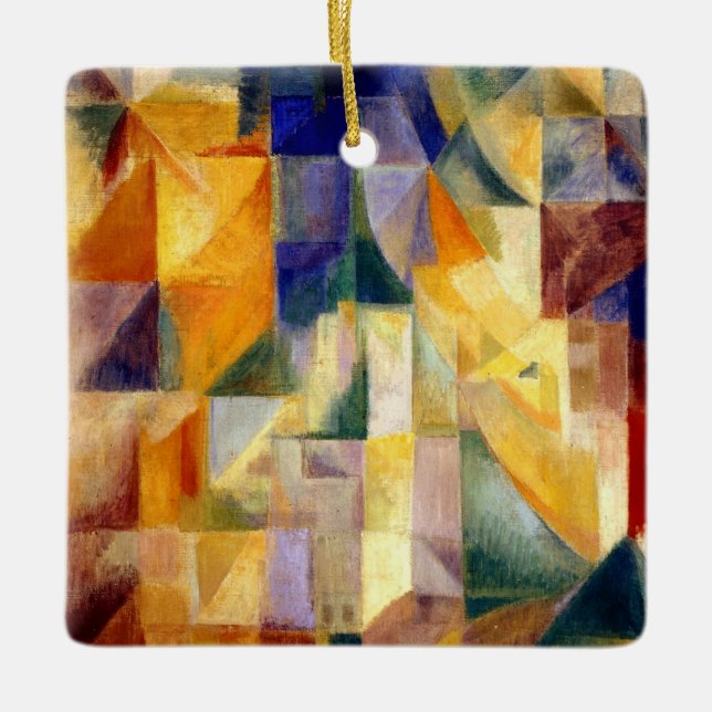 Delaunay - Simultaneous Windows Ceramic Ornament (Front)