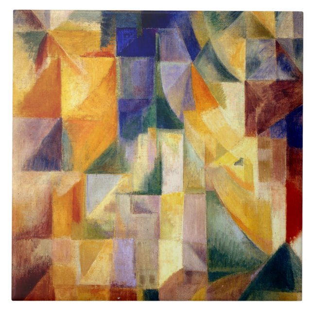 Delaunay - Simultaneous Windows, famous painting, Tile (Front)