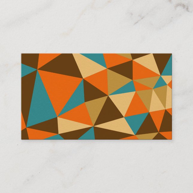Delaunay Style Triangle Abstract 01 Business Card (Front)