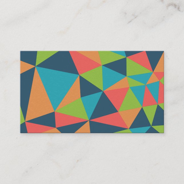 Delaunay Style Triangle Abstract 04 Business Card (Front)