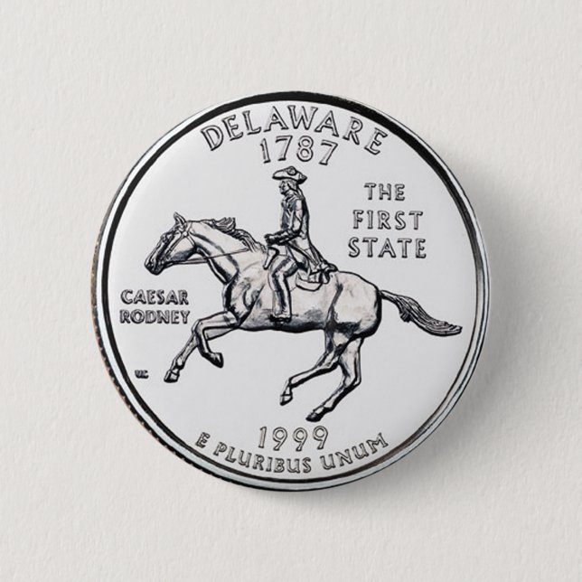 Delaware 2 Inch Round Button (Front)