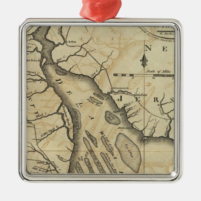 Delaware 2 metal ornament (Front)