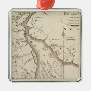 Delaware 5 metal ornament