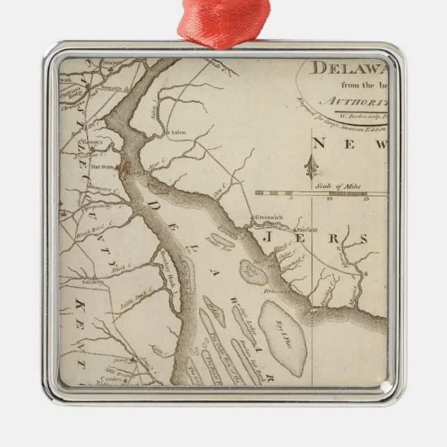 Delaware 5 metal ornament (Front)