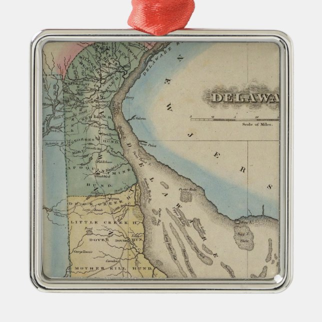 Delaware 6 metal ornament (Front)