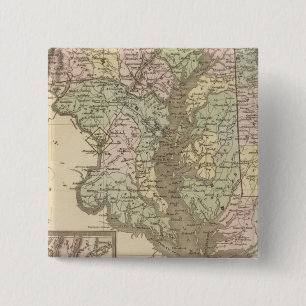 Delaware and Maryland 2 Inch Square Button