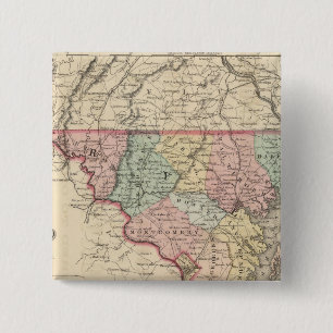 Delaware and Maryland 2 Inch Square Button