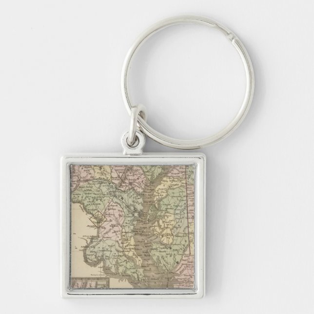 Delaware and Maryland 2 Keychain (Front)