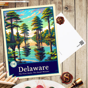Delaware   Anime Style Cel Shaded Postcard