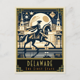 Delaware   Art Deco Postcard